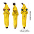 3 Pcs Style 2 Yellow Whimsical Magic Banana Monster Figurine - Quirky Resin Art Decor for Home & Party