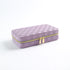 Purple Stylish PU Leather Travel Jewellery Box - Compact Organizer for Rings, Earrings, Necklaces with Mirror