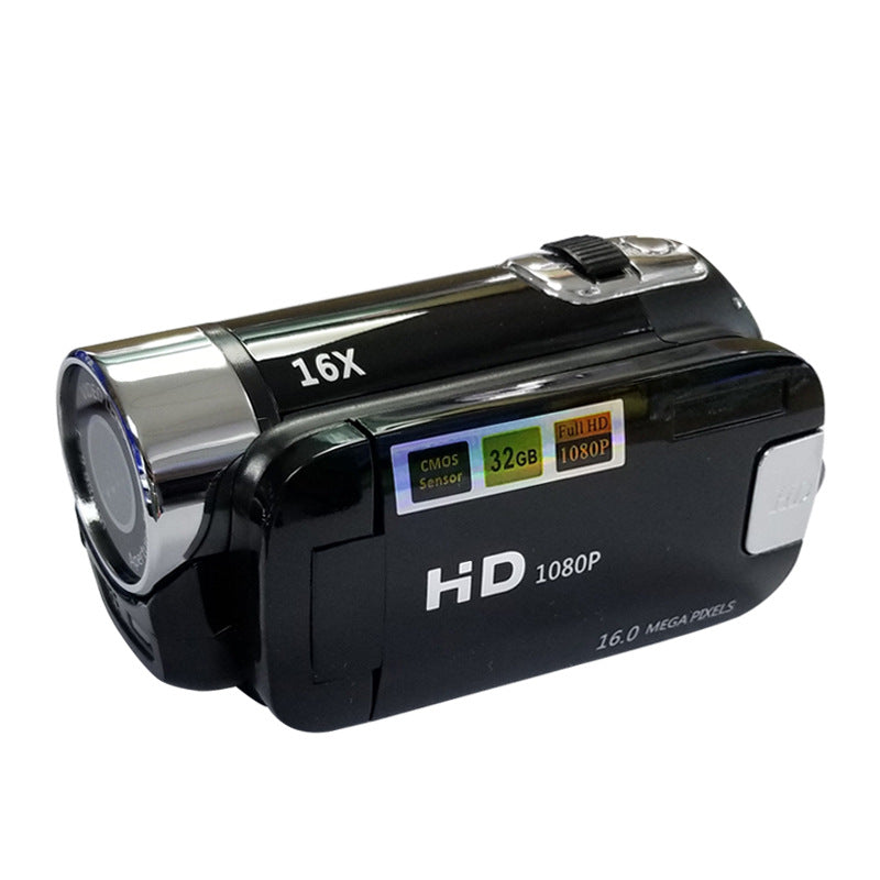 Black Capture Life's Moments: HD 1080P Digital Camcorder - 16MP Photos, 16X Digital Zoom, 2.7