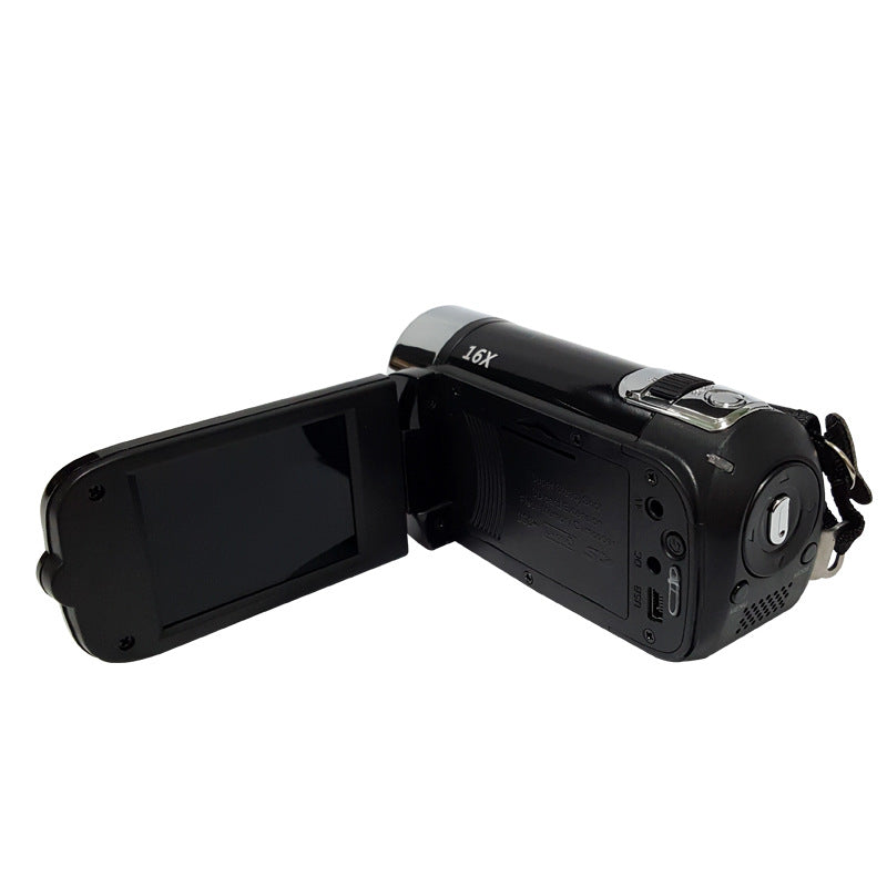 Black Capture Life's Moments: HD 1080P Digital Camcorder - 16MP Photos, 16X Digital Zoom, 2.7" LCD Screen