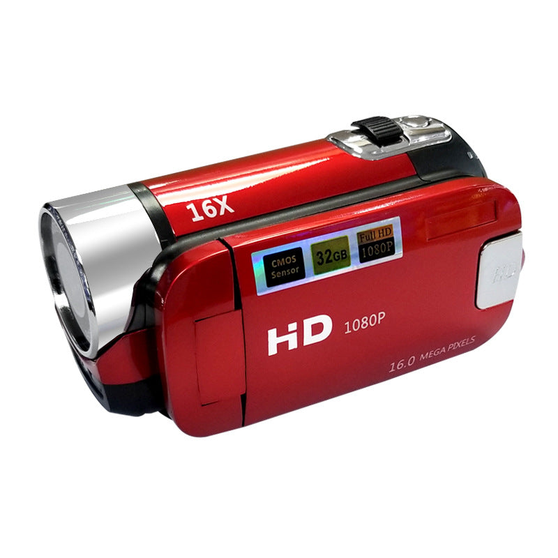 Red Capture Life's Moments: HD 1080P Digital Camcorder - 16MP Photos, 16X Digital Zoom, 2.7 LCD Screen