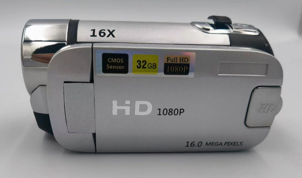 Silver Capture Life's Moments: HD 1080P Digital Camcorder - 16MP Photos, 16X Digital Zoom, 2.7 LCD Screen