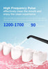 White Advanced Portable Water Flosser - Rechargeable Oral Irrigator, IPX7 Waterproof, 4 Cleaning Modes for Deep Dental Care