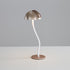 Gold Three-dimensional stripes Sleek Minimalist LED Mushroom Table Lamp - Rechargeable 3-Color Touch Control, Bar & Ambient Light