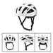 White Ultra-Light Adult Cycling Helmet - CE & CPSC Certified, In-Mold Safety for Road & Mountain Biking