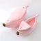 Pink Cozy Banana Peel Pet Bed - Plush & Warm Cave House for Cats & Small Dogs (Large)