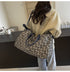 Dark Blue Stylish Geometric Pattern Travel Duffel Bag - Large Capacity Lightweight Weekender & Gym Bag