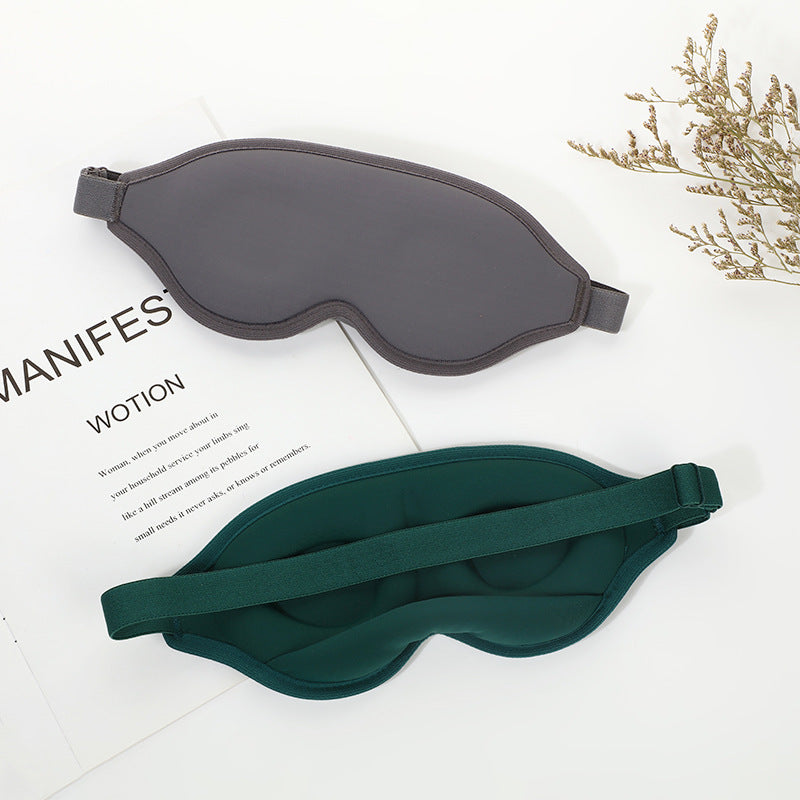 2 Pcs Black 3D Contoured Eye Mask - Total Blackout, Pressure-Free Memory Foam, Skin-Friendly & Breathable for Deep Rest