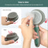 Pink And Grey Dual-Sided Pet Grooming Brush - Self-Cleaning Slicker & Gentle Massage Bath Comb for Dogs & Cats