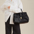 Size XL Coffee Elegant Women's Leather Briefcase Tote - Vintage Style Large Capacity Commuter Handbag - Premium Cowhide Leather