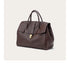 Size XL Coffee Elegant Women's Leather Briefcase Tote - Vintage Style Large Capacity Commuter Handbag - Premium Cowhide Leather