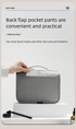Grey Eco-Friendly RPET Hanging Toiletry Bag - Large Capacity Waterproof Travel Makeup Organizer