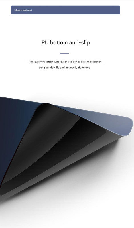 Beige Premium Large Silicone Mouse Pad - Non-Slip, 600x300mm for Office and Gaming