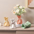 Green And White Chic Money Bag Inspired Vase - Modern Resin Decorative Flower Holder & Tabletop Accent(Use the mobile phone as a reference for size)