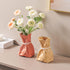 Green And White Chic Money Bag Inspired Vase - Modern Resin Decorative Flower Holder & Tabletop Accent(Use the mobile phone as a reference for size)