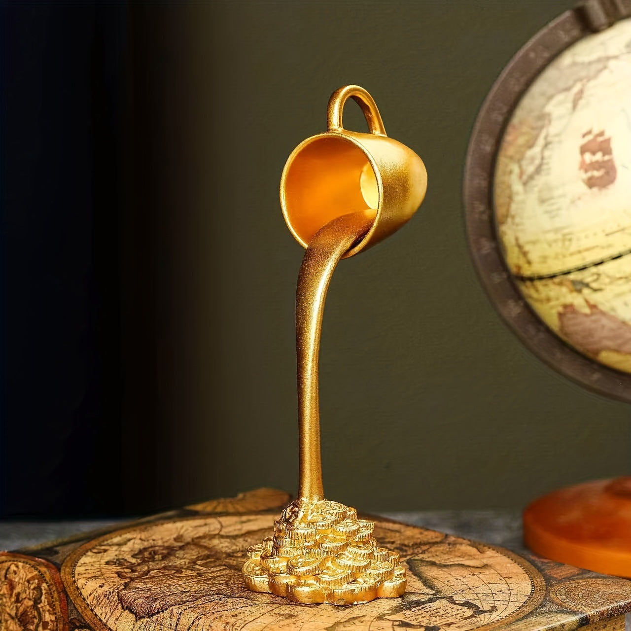 2 Pcs White Cup With Golden 