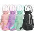 Purple Insulated Tumbler Carrier Bag - Crossbody Water Bottle Holder with Pockets & Adjustable Strap for Large Cups (Note: cup not included)