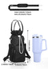 Purple Insulated Tumbler Carrier Bag - Crossbody Water Bottle Holder with Pockets & Adjustable Strap for Large Cups (Note: cup not included)