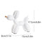 White Modern Resin Balloon Dog Sculpture - Playful Art Figurine with Golden Snout Accent