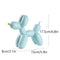 Light Blue Modern Resin Balloon Dog Sculpture - Playful Art Figurine with Golden Snout Accent