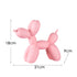 Light Pink Modern Resin Balloon Dog Sculpture - Playful Art Figurine with Golden Snout Accent