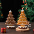 Yellow Charming Gingerbread Christmas Tree Figurine - Festive Resin Holiday Table Decor Ornament