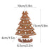 2 Pcs (1 Yellow + 1 Brown) Charming Gingerbread Christmas Tree Figurine - Festive Resin Holiday Table Decor Ornament