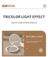 White LED Travel Makeup Mirror - Rechargeable Compact Mirror with 3 Color Lights, 1x/5x Magnification & Smart Auto On/Off