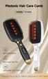 White Advanced 3-in-1 Scalp & Hair Care Massage Comb - Red Light Therapy, EMS Microcurrent & Vibration for Healthy Hair Growth
