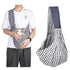Black and White Checkered Comfortable Pet Sling Carrier for Small Dogs & Cats - Breathable Cotton Checkered Bag, Hands-Free, Safety Features