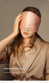 Pink Luxury 19 Momme Mulberry Silk Sleep Mask - Total Blackout Comfort, Wide Design & Adjustable Strap