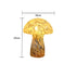 Yellow Charming Retro Glass Mushroom Table Lamp - Vintage Nordic Style Bedside Light