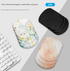 Black Flower Pattern Ergonomic Mouse Pad with 3D Silicone Gel Wrist Rest - Stylish Comfort & Support for Office & Home