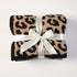 Brown and Black Luxurious Leopard Print Knit Throw Blanket - Ultra-Soft Jacquard Plush for Sofa, Bed & Cozy Comfort (130x150cm)