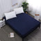 Dark Blue Queen Size Waterproof Fitted Mattress Protector - Soft & Breathable Bed Cover, Hypoallergenic, Deep Pocket (152x190x30cm)
