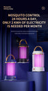 USB Rechargeable White Portable 3-in-1 Electric Mosquito Zapper Lamp - UV Bug Killer, Warm Night Light & Bright Lantern