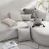 Grey Chic Geometric Jacquard Cushion Covers with Tassels - Set of 2, Plush Blend for Sofa & Bed Decor (45x45cm, Insert Not Included)