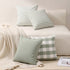 Green Solid Color Set of 2 Decorative Cushion Covers - 45x45cm, Soft Polyester (Inserts Not Included)