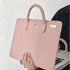 Chic Pink 14-Inch Laptop Handbag - PU Leather Sleeve with Carry Handles & Cooling Vents