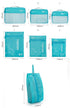 Dark Green 7-Piece Travel Packing Cubes & Organizer Set - Lightweight Luggage Storage Bags for Clothes, Shoes & Toiletries