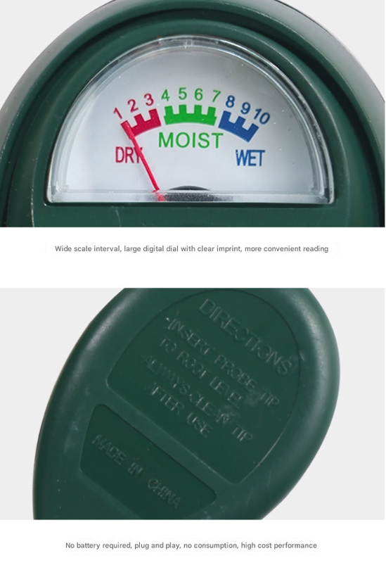 2 Pcs Green Soil Moisture Meter - Accurate Plant Water Monitor for Garden & Potted Plants, No Batteries Needed