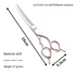 Rose Gold and Silver Professional 6.5 Inch CURVED Pet Grooming CHUNKING Shears - 17-Tooth Stainless Steel Texturizing Scissors for Dogs & Cats