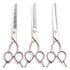 Rose Gold and Silver Professional 6.5 Inch CURVED Pet Grooming Blending Shears - 38-Tooth Stainless Steel Fluffy Finish Scissors for Dogs & Cats