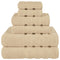 Khaki Luxury 6-Piece Combed Cotton Towel Bale Set - Ultra Soft & Absorbent Bath, Hand, Face Towels