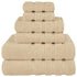 Khaki Luxury 6-Piece Combed Cotton Towel Bale Set - Ultra Soft & Absorbent Bath, Hand, Face Towels