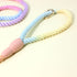 Colorful Vibrant Rainbow Ombre Rope Dog Leash - Durable Nylon P-Chain Slip Lead for Small & Medium Breeds