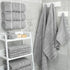 Black Luxury 6-Piece Combed Cotton Towel Bale Set - Ultra Soft & Absorbent Bath, Hand, Face Towels