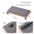 Dark Grey Natural Diatomaceous Earth Absorbent Drying Tray with Bamboo Base - Quick-Dry Stone Mat for Kitchen & Bathroom Sink