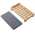 White Natural Diatomaceous Earth Absorbent Drying Tray with Bamboo Base - Quick-Dry Stone Mat for Kitchen & Bathroom Sink