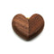 Brown Elegant Walnut Wood Heart Ring Box - Magnetic Closure for Proposal, Engagement & Wedding Jewelry